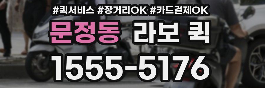 문정동 라보 퀵