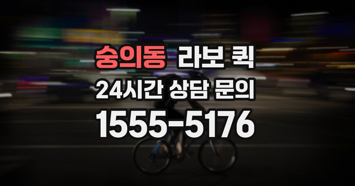 숭의동 라보 퀵
