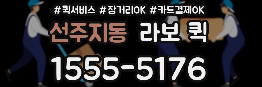 선주지동 라보 퀵