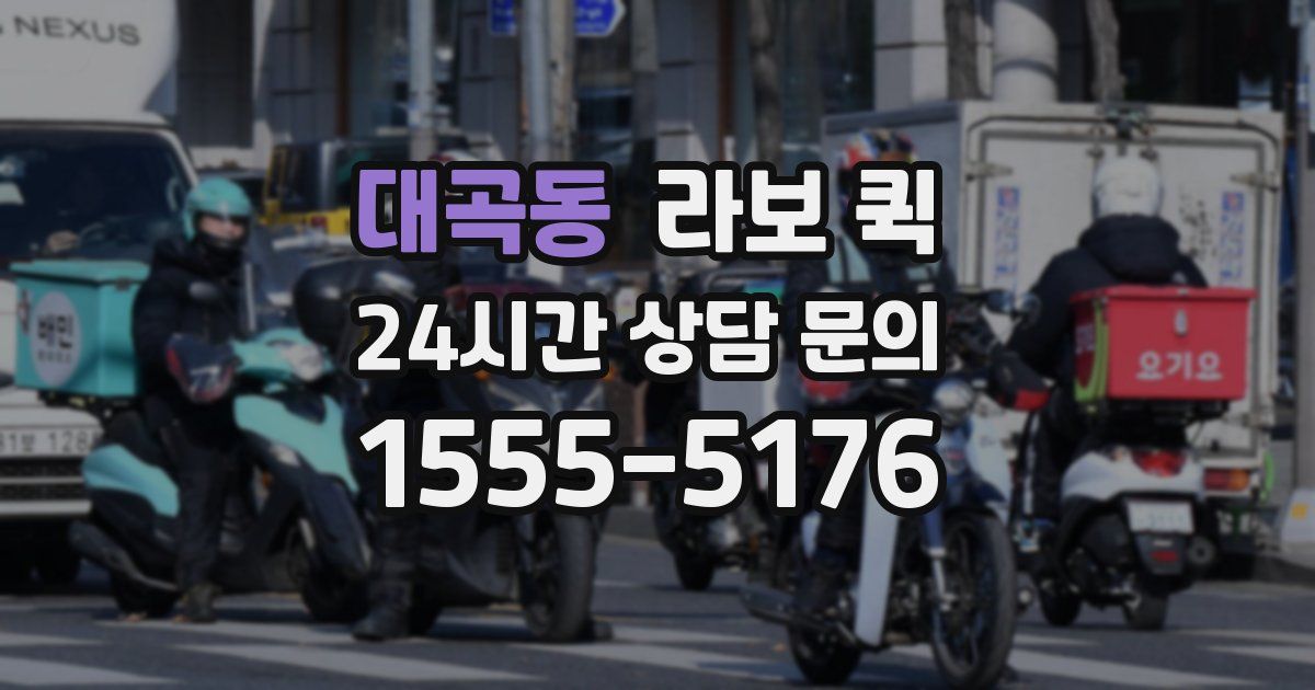 대곡동 라보 퀵