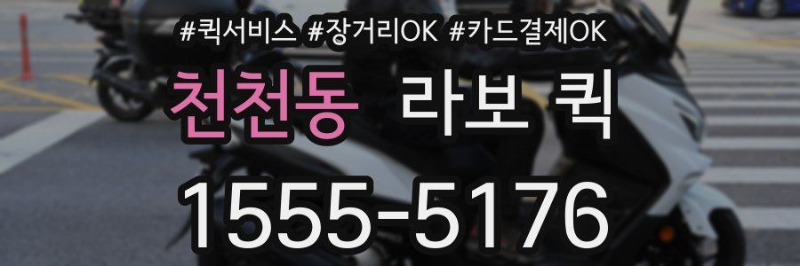 천천동 라보 퀵