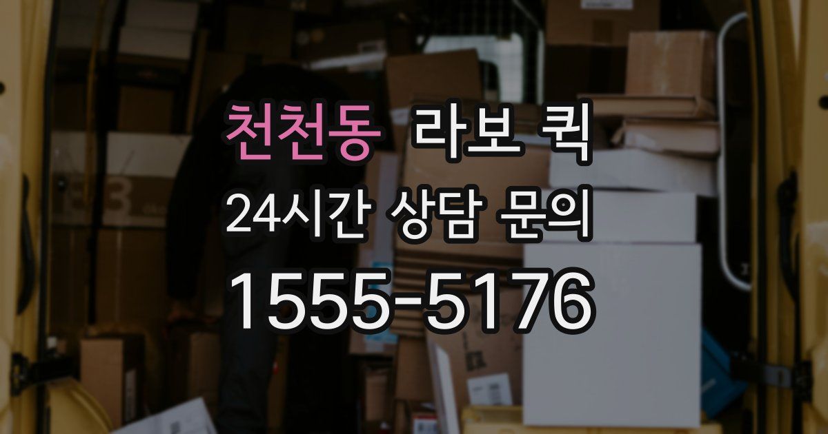 천천동 라보 퀵