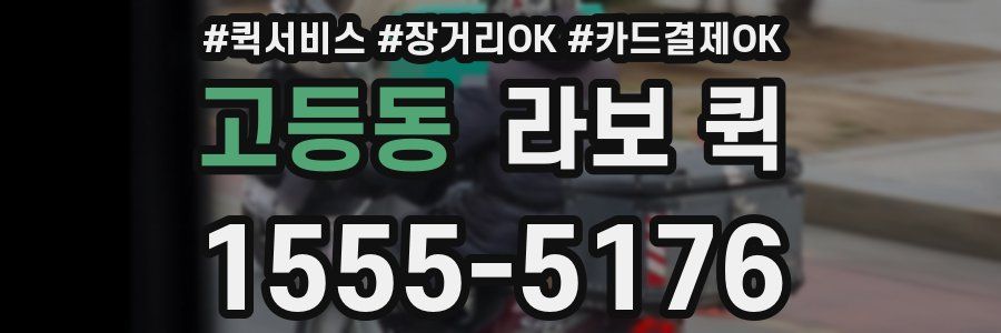 고등동 라보 퀵