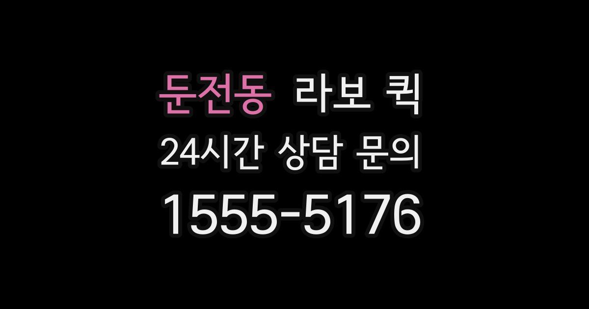 둔전동 라보 퀵