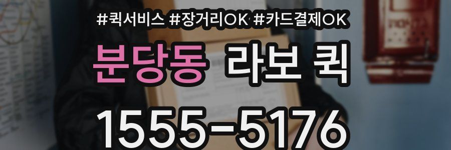 분당동 라보 퀵