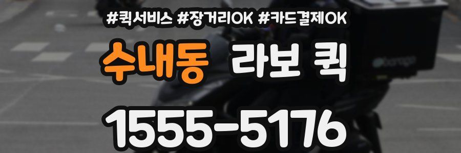 수내동 라보 퀵