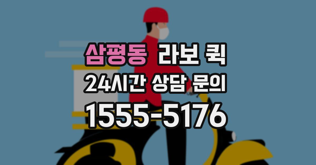 삼평동 라보 퀵