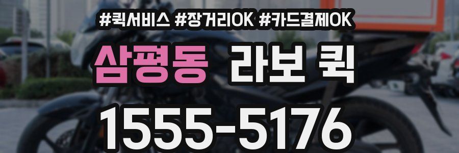 삼평동 라보 퀵