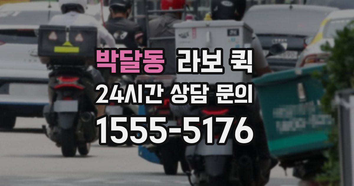 박달동 라보 퀵