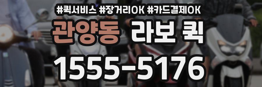 관양동 라보 퀵