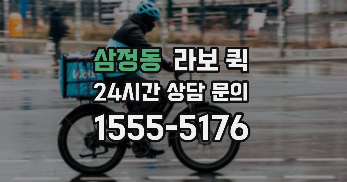 삼정동 라보 퀵