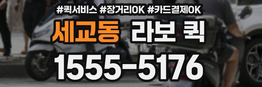 세교동 라보 퀵