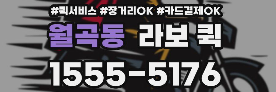 월곡동 라보 퀵