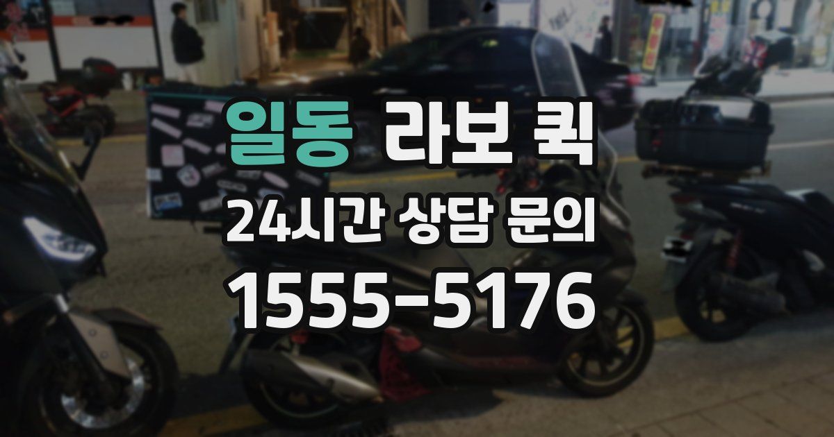 일동 라보 퀵