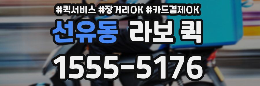 선유동 라보 퀵