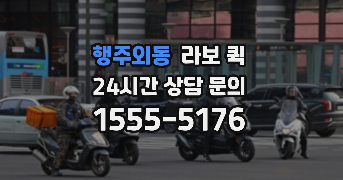 행주외동 라보 퀵