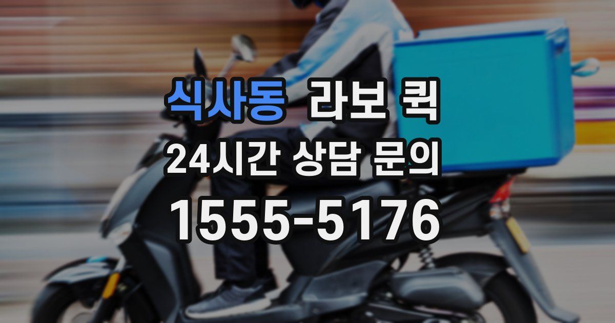 식사동 라보 퀵