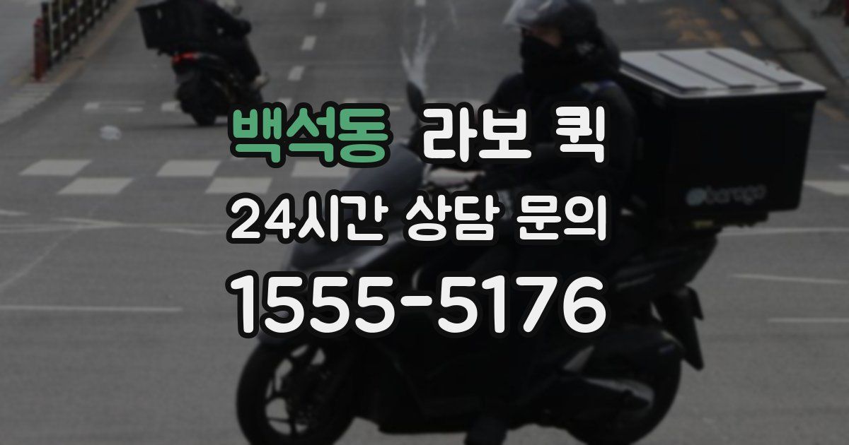 백석동 라보 퀵