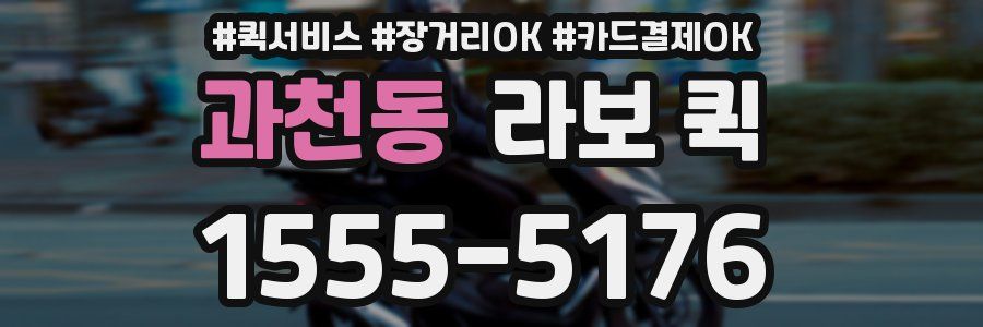 과천동 라보 퀵