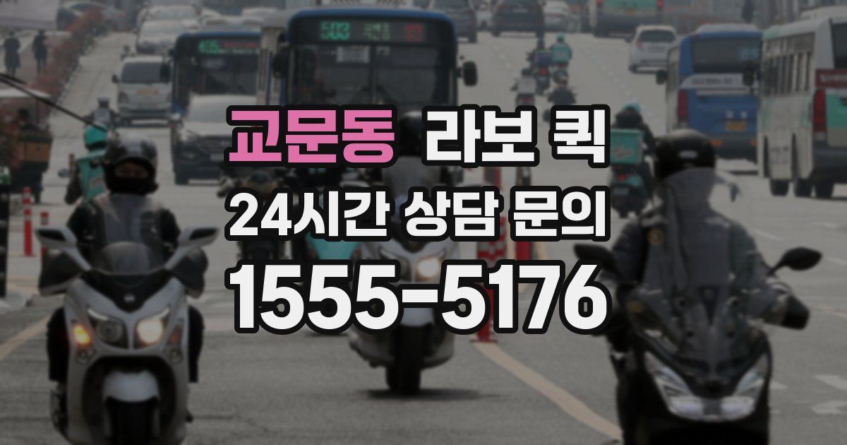 교문동 라보 퀵