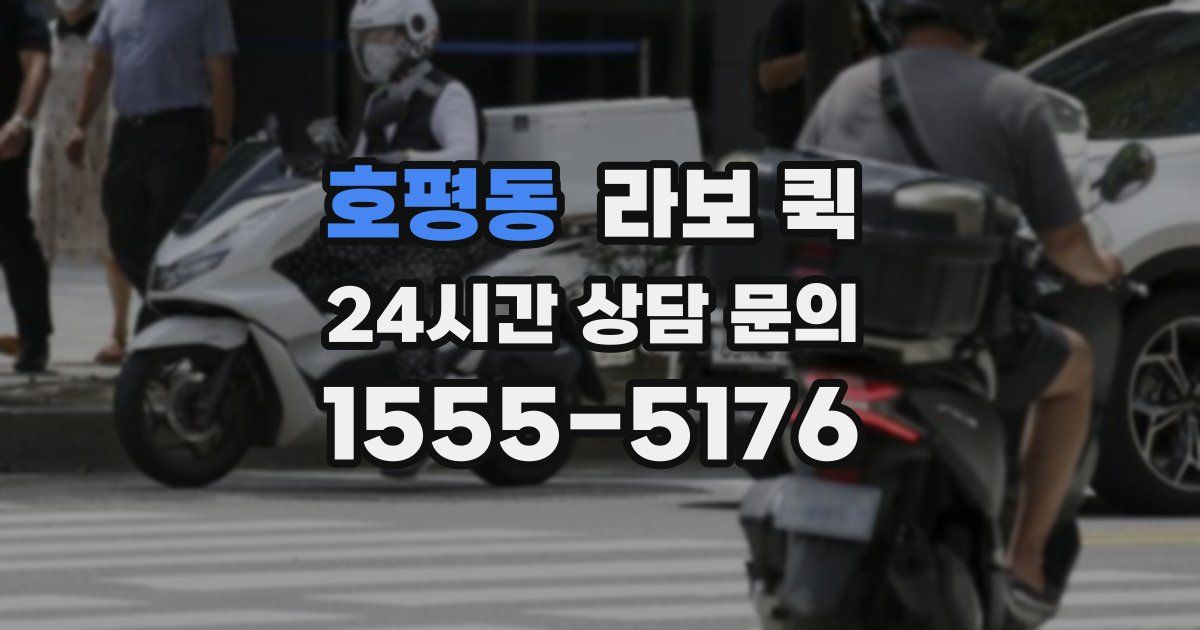 호평동 라보 퀵