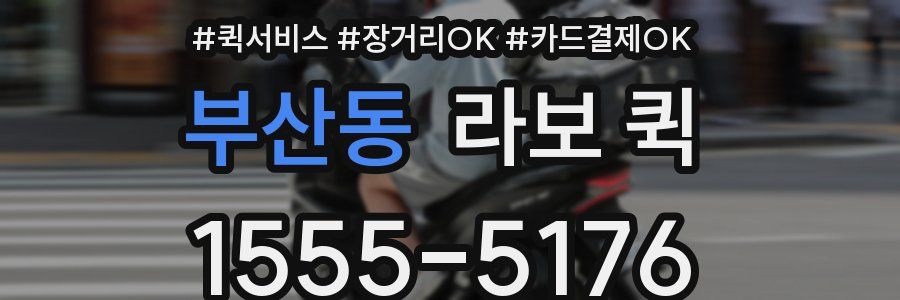 부산동 라보 퀵