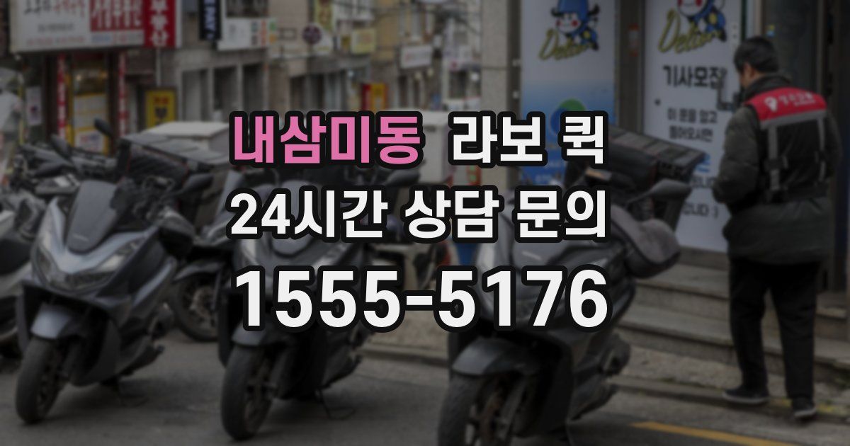 내삼미동 라보 퀵
