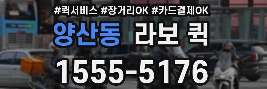 양산동 라보 퀵