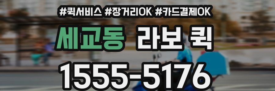 세교동 라보 퀵
