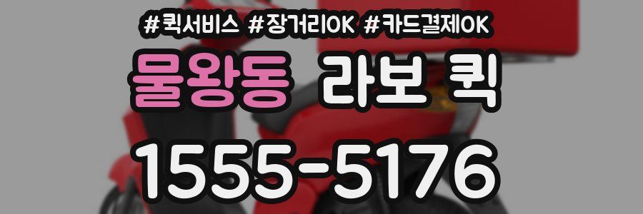 물왕동 라보 퀵