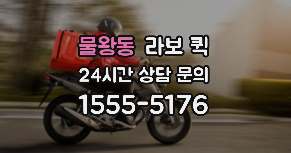 물왕동 라보 퀵