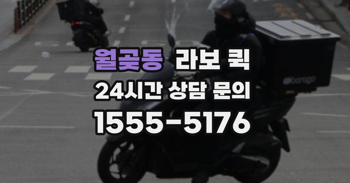 월곶동 라보 퀵