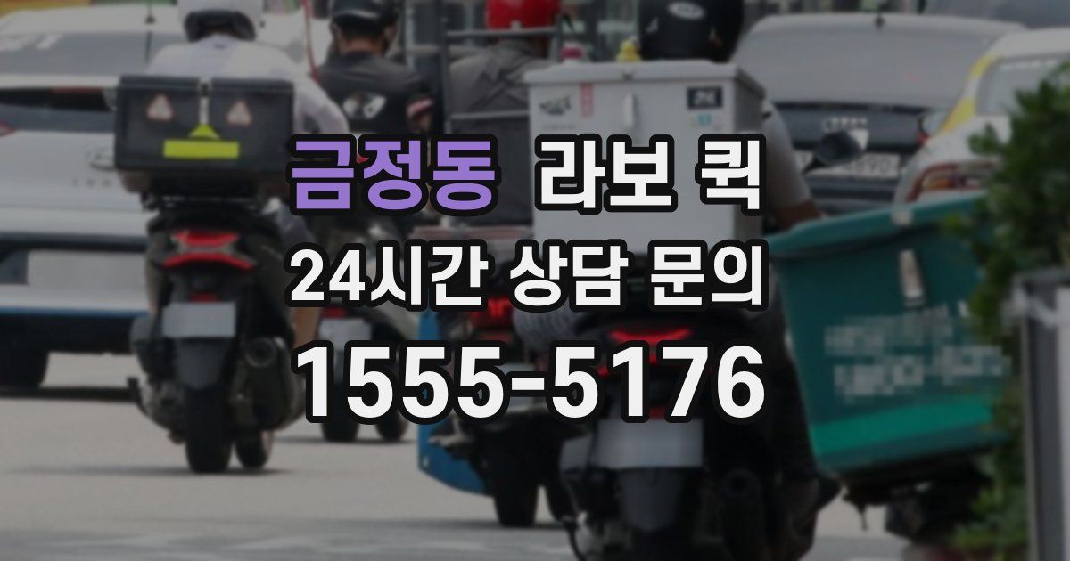 금정동 라보 퀵