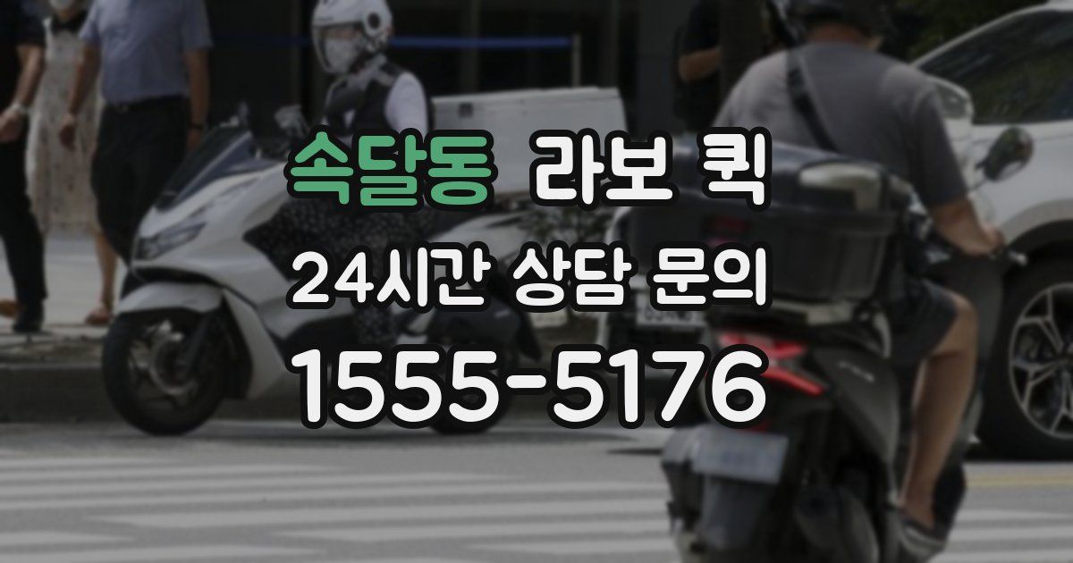 속달동 라보 퀵