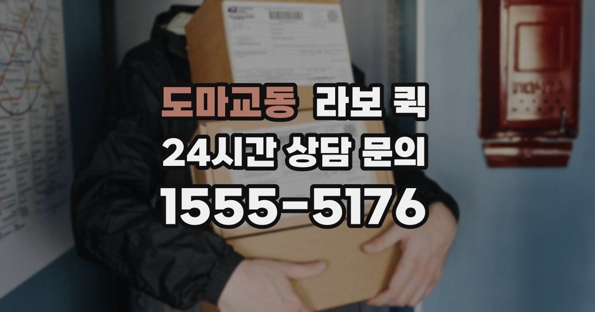 도마교동 라보 퀵