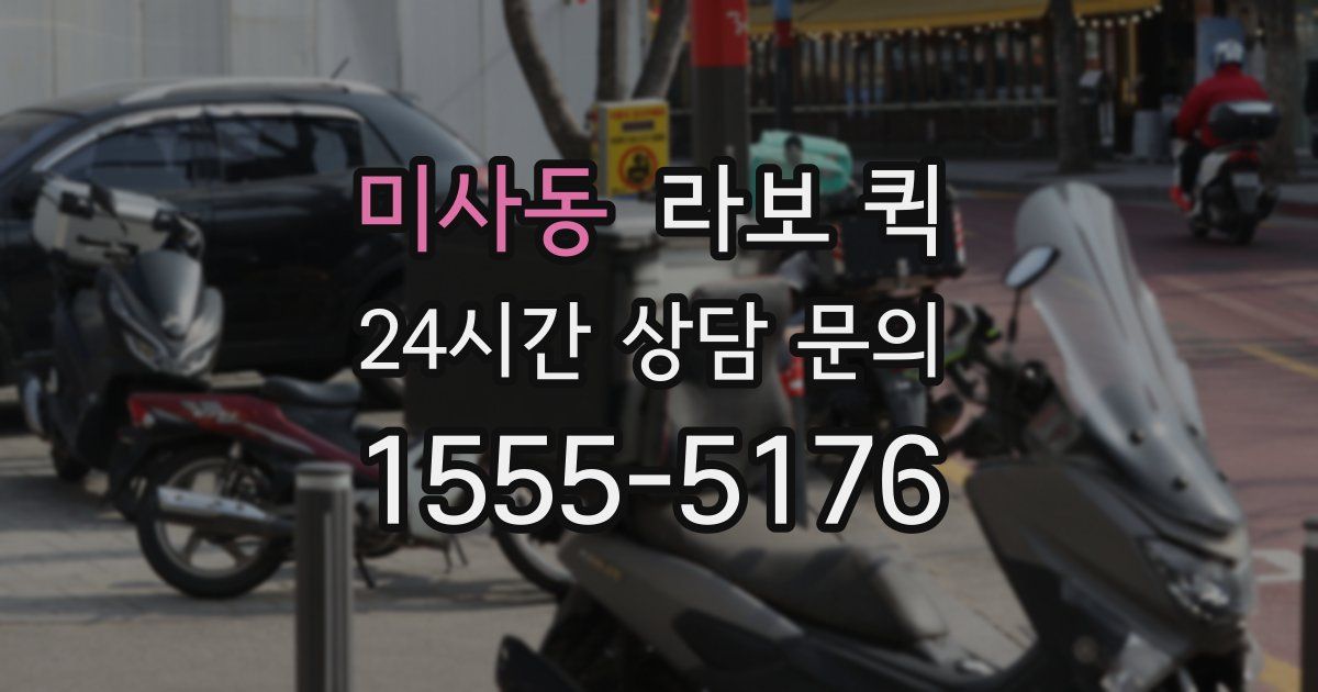 미사동 라보 퀵