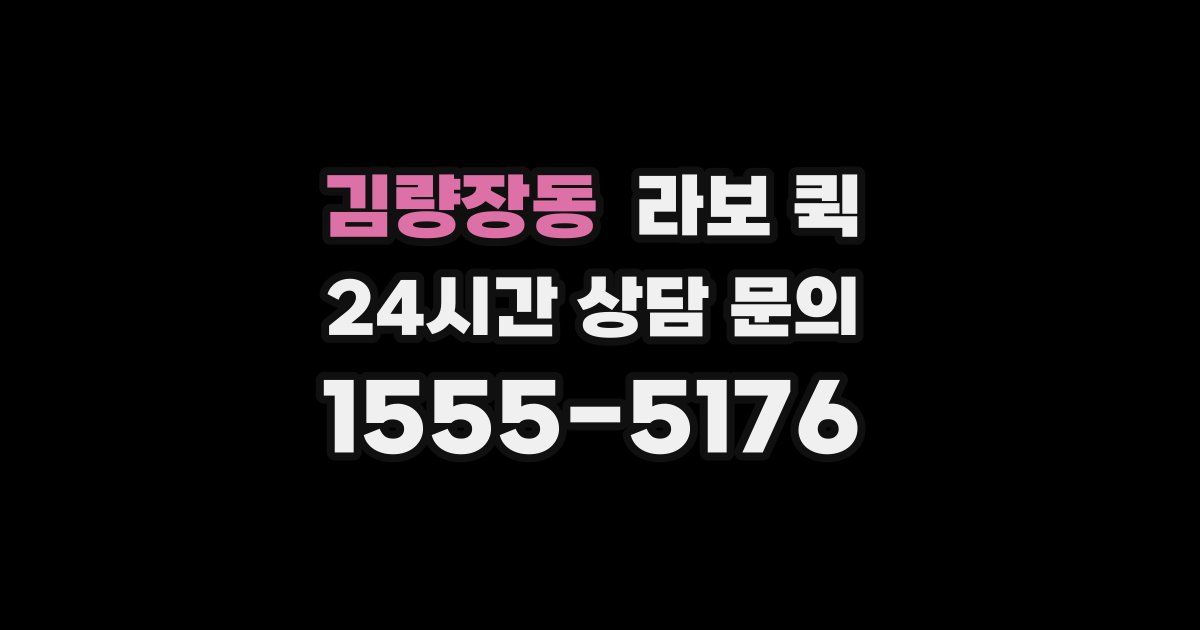 김량장동 라보 퀵