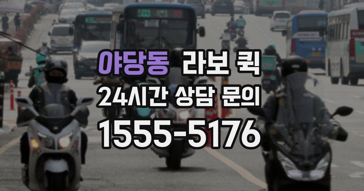 야당동 라보 퀵