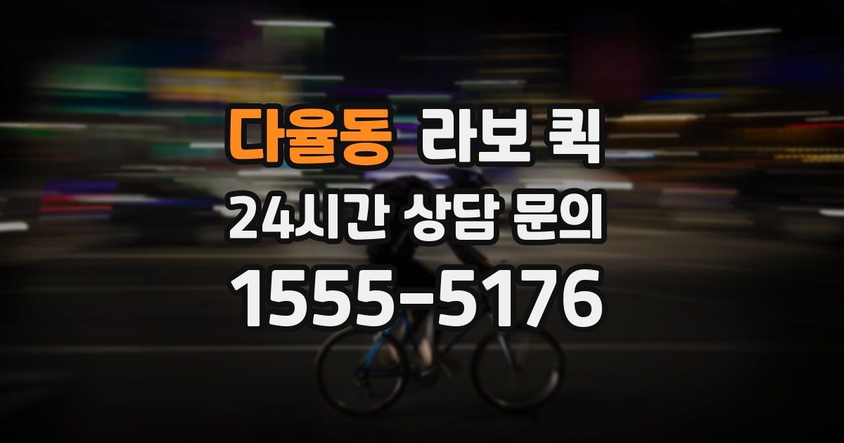 다율동 라보 퀵