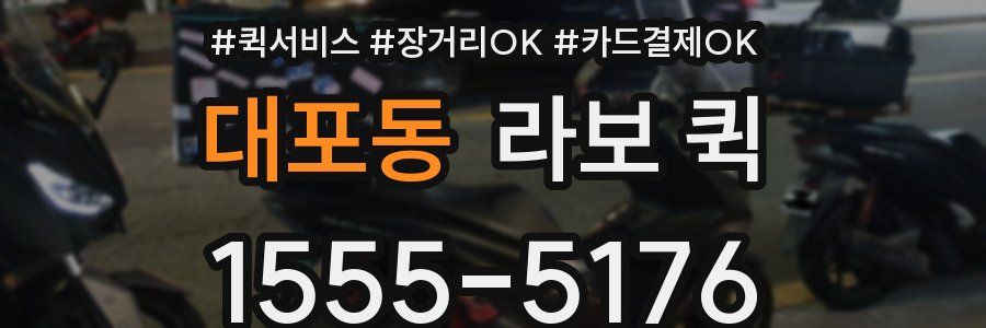 대포동 라보 퀵