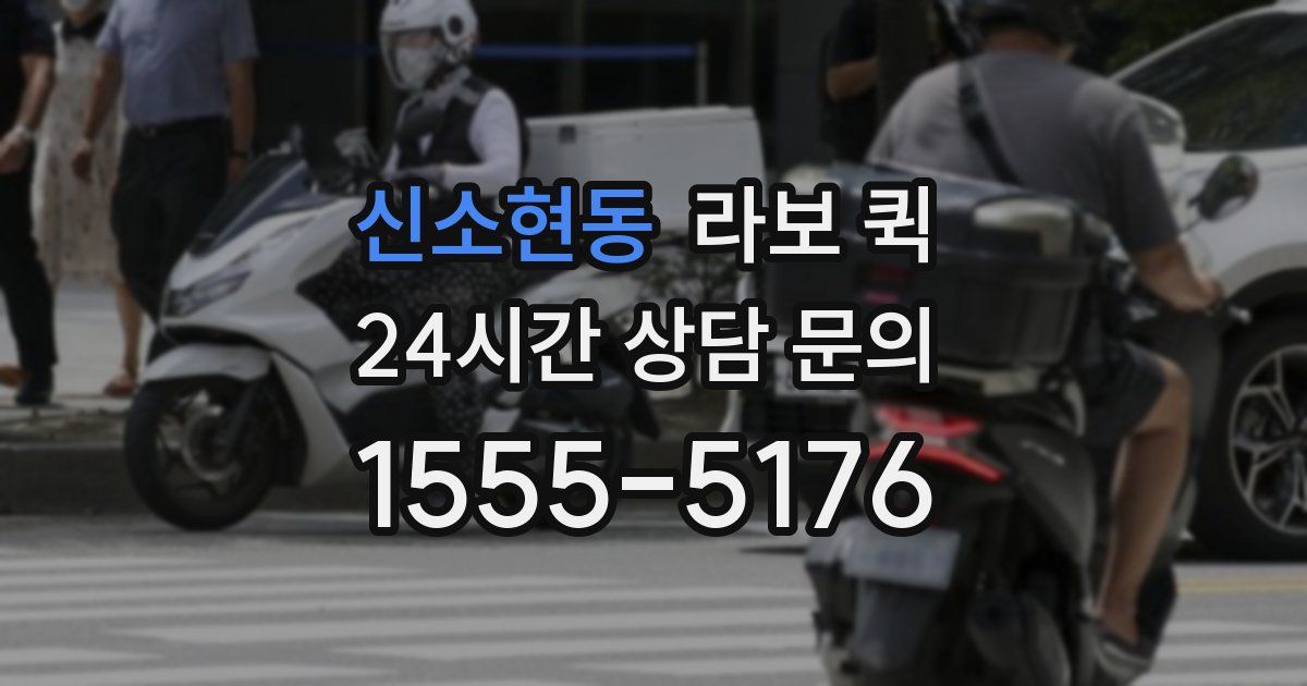 신소현동 라보 퀵