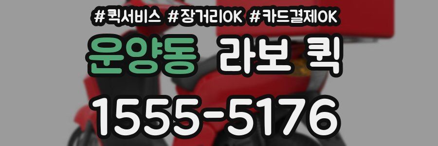 운양동 라보 퀵