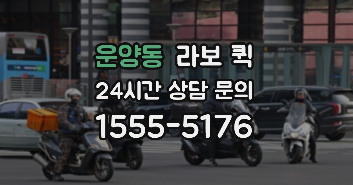 운양동 라보 퀵