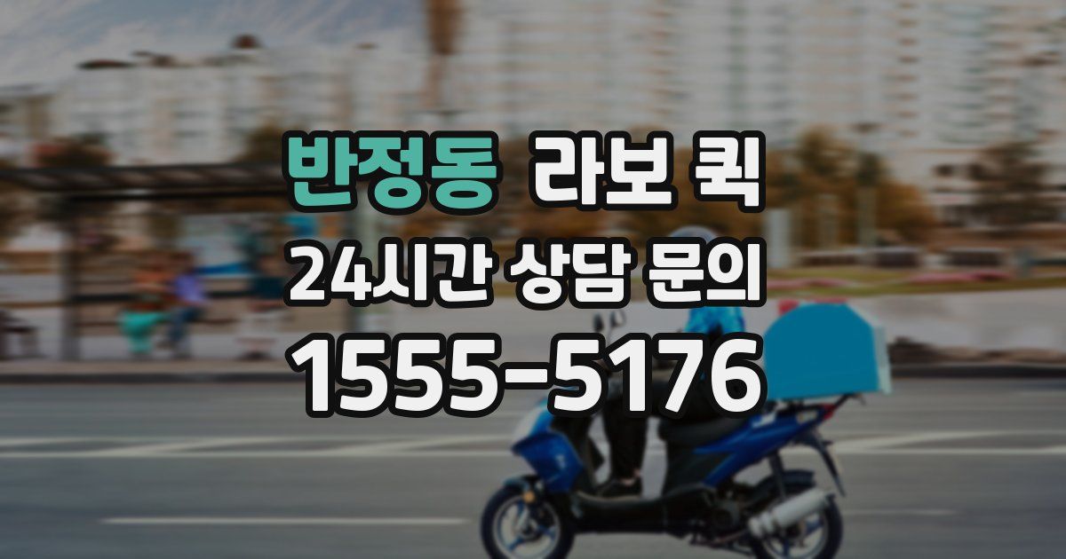 반정동 라보 퀵