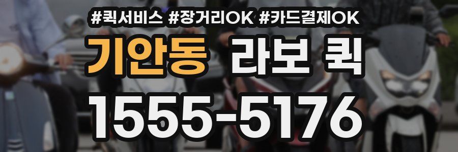 기안동 라보 퀵