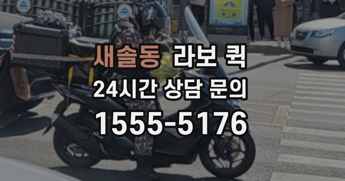 새솔동 라보 퀵