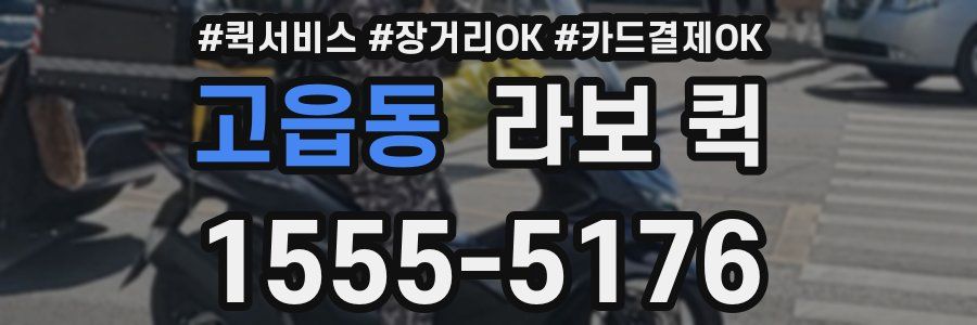 고읍동 라보 퀵