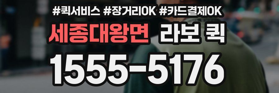 세종대왕면 라보 퀵