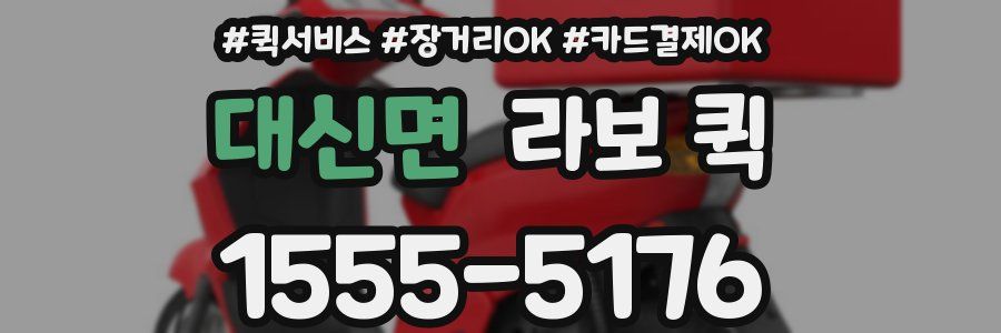 대신면 라보 퀵