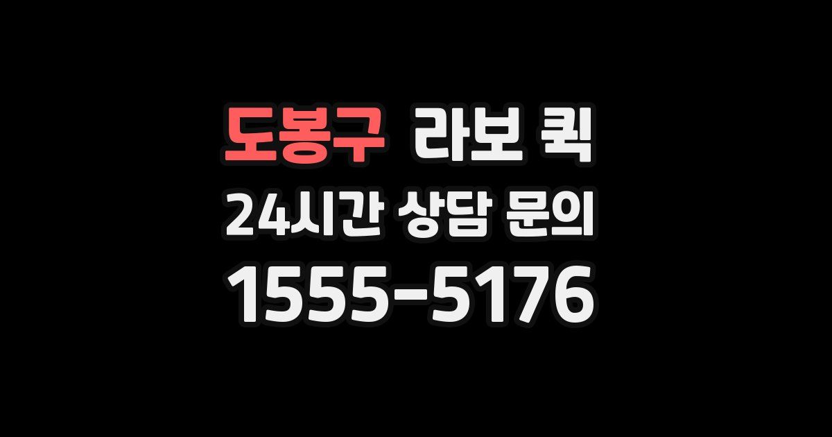 도봉구 라보 퀵